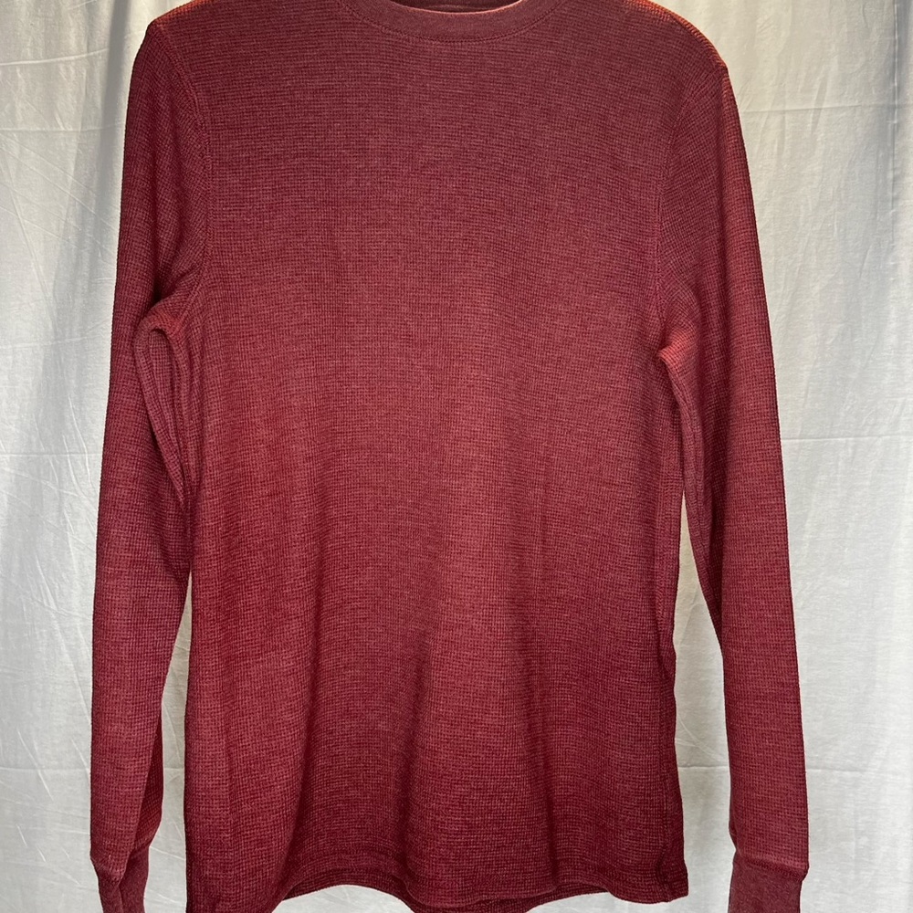 Faded Glory Men's Long-Sleeve Crew Neck Shirt - Deep Red